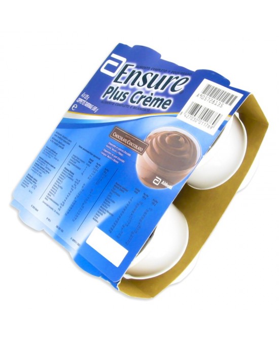 ENSURE PLUS CREME CIOCCOLATO 4 COPPETTE DA 125 G - Magnumfarma.it