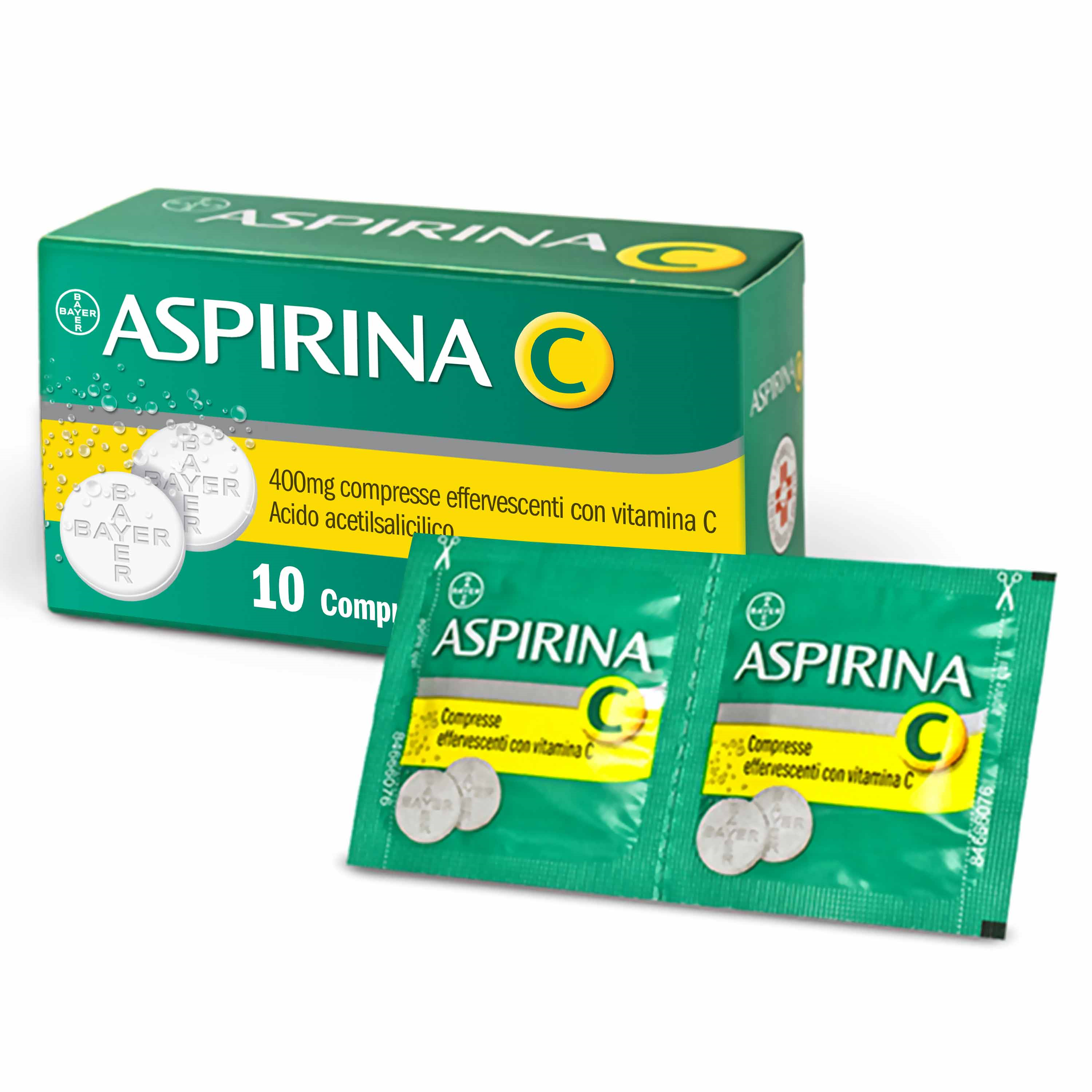 ASPIRINA C 10 COMPRESSE EFFERVESCENTI 400+240MG - Magnumfarma.it