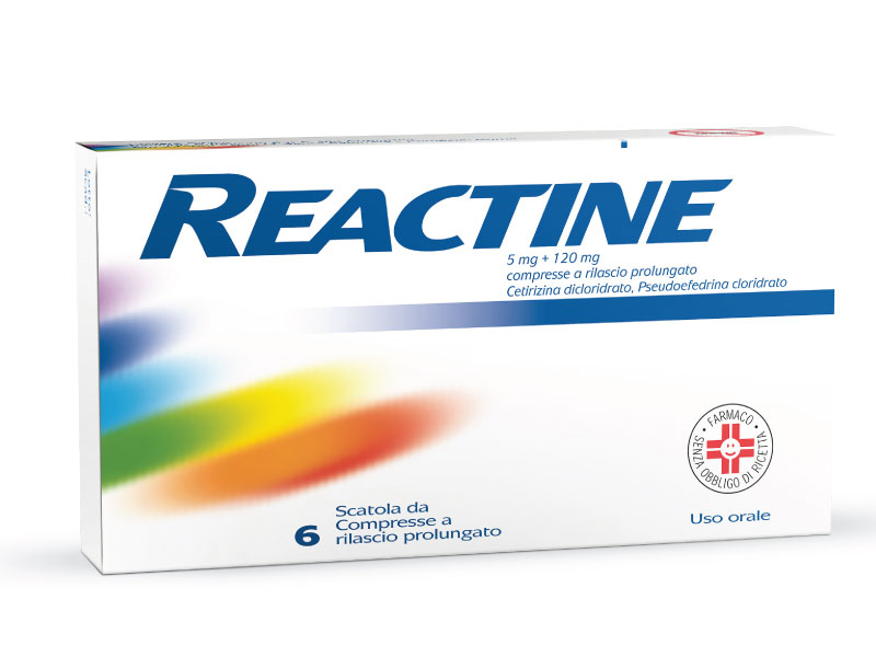 REACTINE*6CPR 5MG+120MG RP - Magnumfarma.it