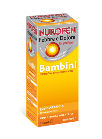NUROFEN FEBBRE E DOLORE BAMBINI 100MG/5ML GUSTO ARANCIA - Magnumfarma.it