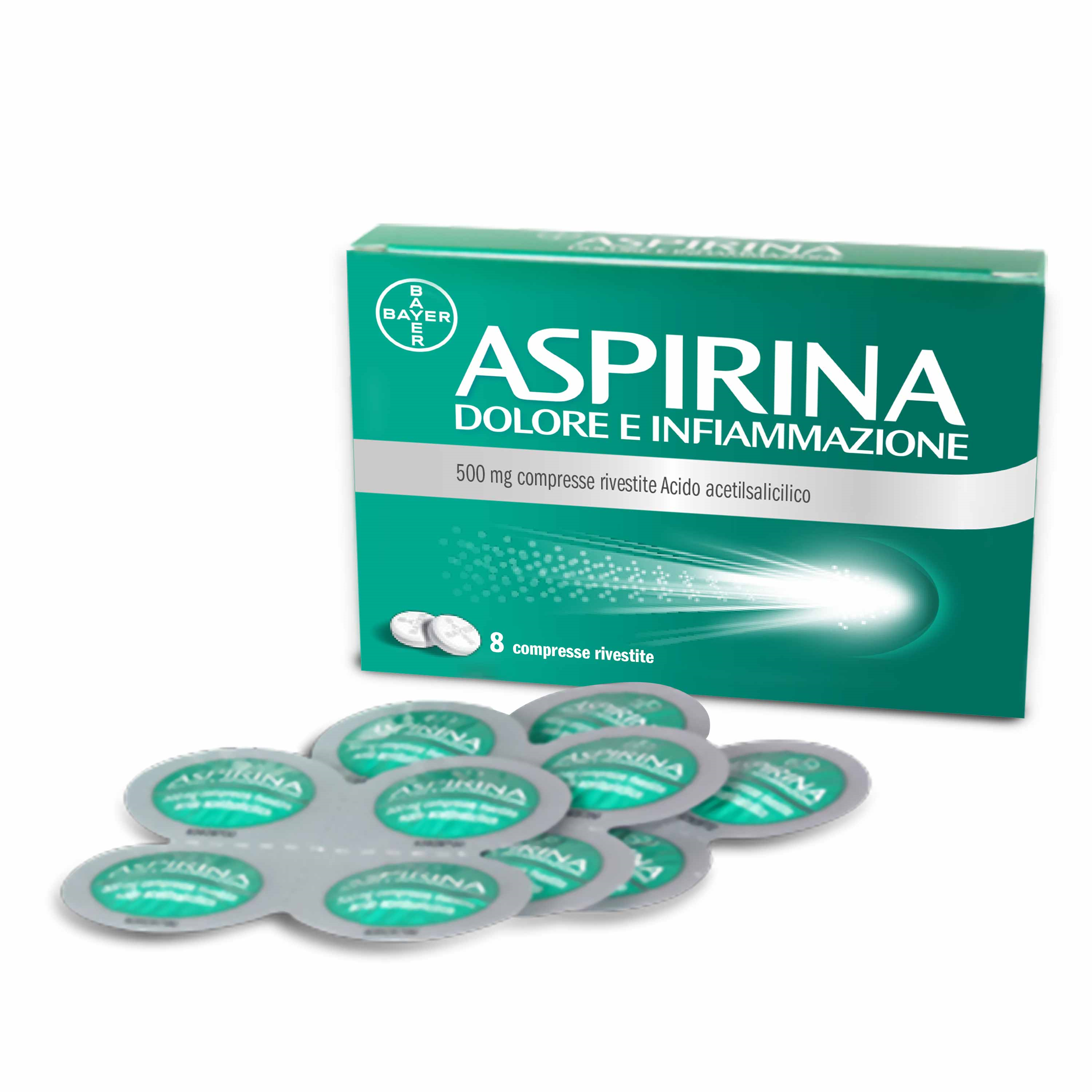 ASPIRINA DOLORE E INFIAMMAZIONE 8 COMPRESSE 500MG - Magnumfarma.it