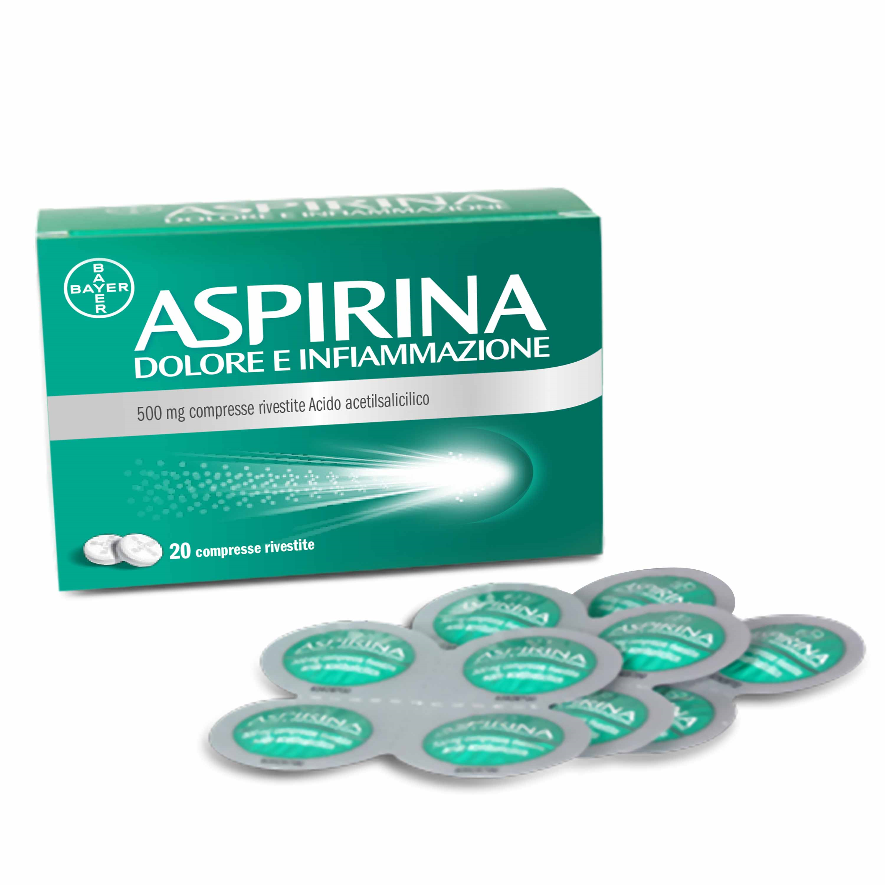 ASPIRINA DOLORE INFIAMMAZIONE 20 COMPRESSE 500MG - Magnumfarma.it