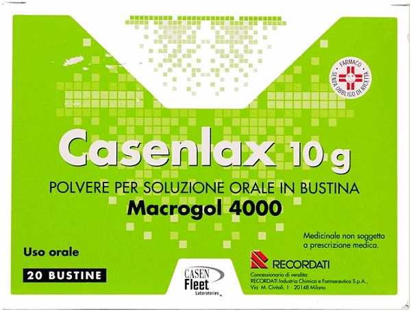 CASENLAX POLVERE PER SOLUZIONE ORALE  MACROGOL 4000 20 BUSTINE 10G - Magnumfarma.it