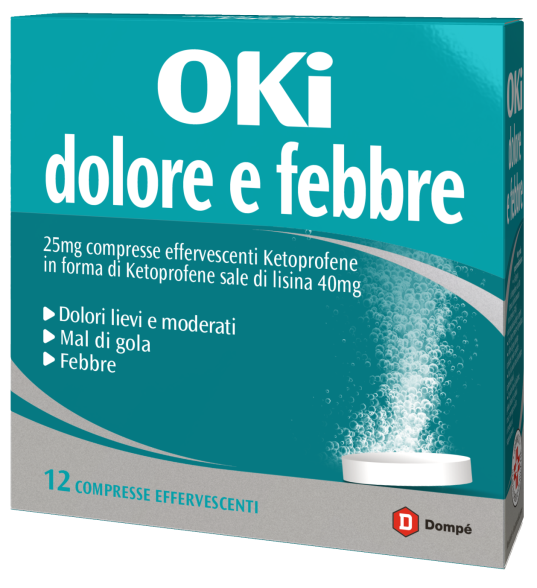 OKI DOLORE E FEBBRE 12 COMPRESSE EFFERVESCENTI - Magnumfarma.it