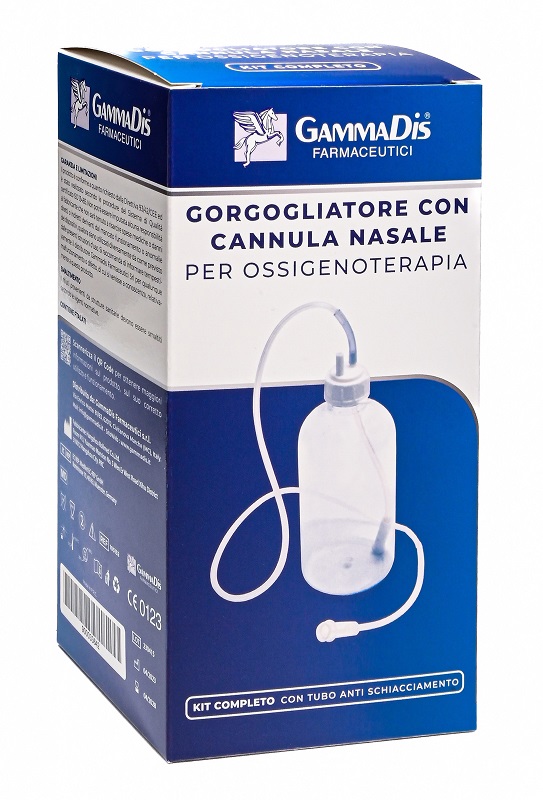 GORGOGLIATORE PER OSSIGENOTERAPIA CON OCCHIALE + CANNULA NASALE GAMMADIS - Magnumfarma.it