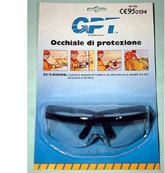 OCCHIALE DI PROTEZIONE LENTE INCOLORE MONOPEZZO CON RIPARO LATERALE ASTINE REGOLABILI - Magnumfarma.it