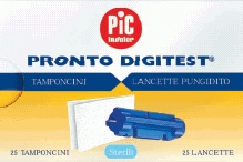 LANCETTE PUNGIDITO PIC DIGITEST GAUGE 28 25 PEZZI + 25 TAMPONCINI ASSORBENTI - Magnumfarma.it