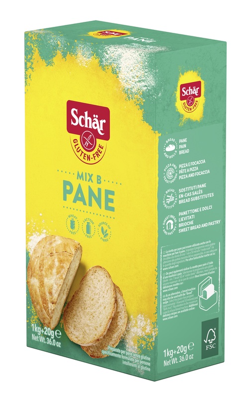 SCHAR MIX B PREPARATO PANE SENZA LATTOSIO 1 KG + 20 G - Magnumfarma.it