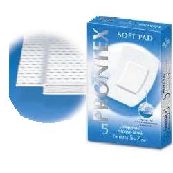 GARZA PRONTEX SOFT PAD COMPRESSA 5X7 CM 5 PEZZI - Magnumfarma.it