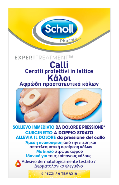 CEROTTO PROTETTIVO PER CALLI SCHOLL IN LATTICE 9 PEZZI - Magnumfarma.it