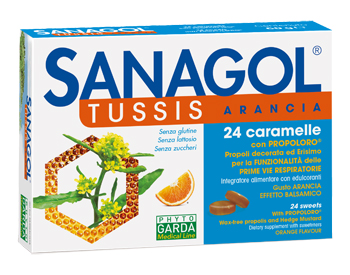SANAGOL TUSSIS ARANCIA 24 CARAMELLE - Magnumfarma.it