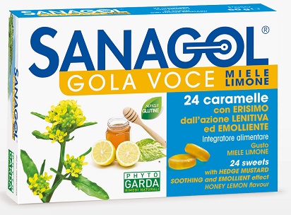 SANAGOL GOLA VOCE MIELE LIMONE 24 CARAMELLE - Magnumfarma.it