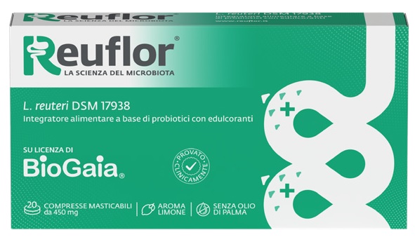REUFLOR 20 COMPRESSE MASTICABILI AROMA LIMONE - Magnumfarma.it