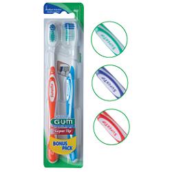 GUM SUPER TIP 463 COMPACT SPAZZOLINO MEDIO BONUS PACK 2 PEZZI - Magnumfarma.it