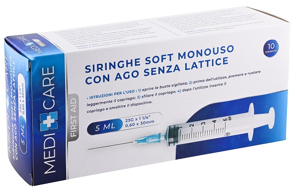 SIRINGA SOFT CAPACITA' 5ML AGO GAUGE 23 CONFEZIONE 10 PEZZI GAMMADIS - Magnumfarma.it