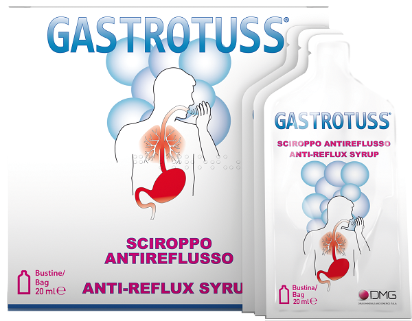 SCIROPPO ANTIREFLUSSO GASTROTUSS 25 BUSTINE MONODOSE 20 ML - Magnumfarma.it
