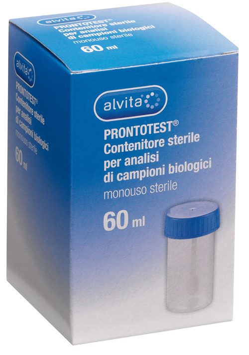 CONTENITORE ALVITA PRONTOTEST PER ANALISI DI CAMPIONI BIOLOGICI 60ML - Magnumfarma.it