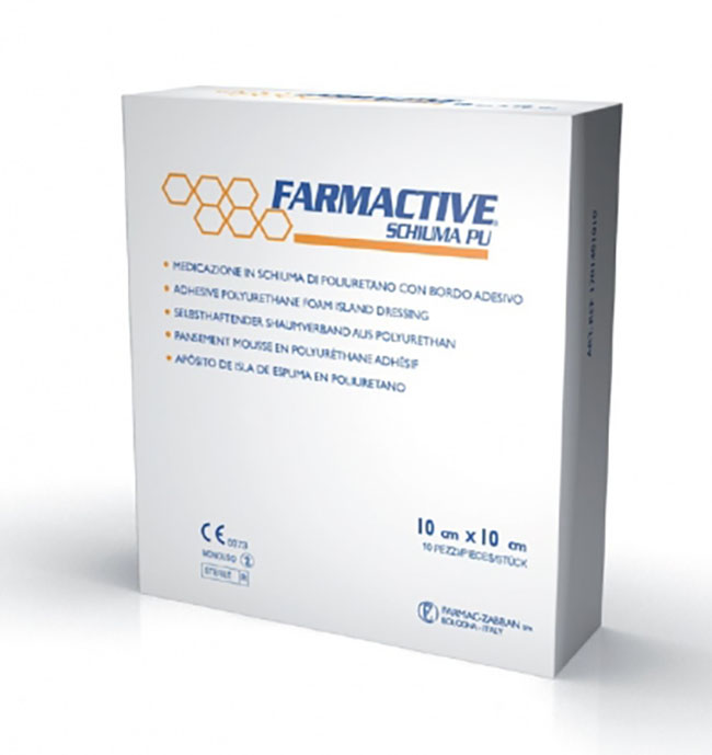 CEROTTO FARMACTIVE SCHIUMA IN POLIURETANO 10X10 CM 10 PEZZI - Magnumfarma.it