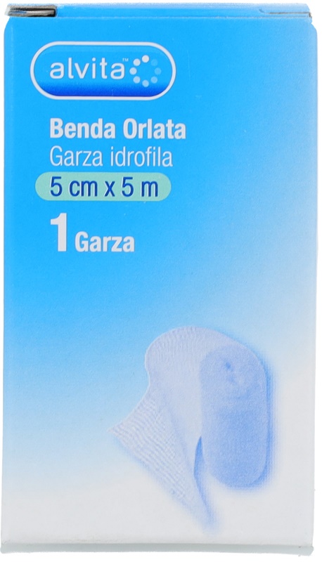 BENDA ORLATA GARZA IDROFILA ALVITA 5X500CM - Magnumfarma.it
