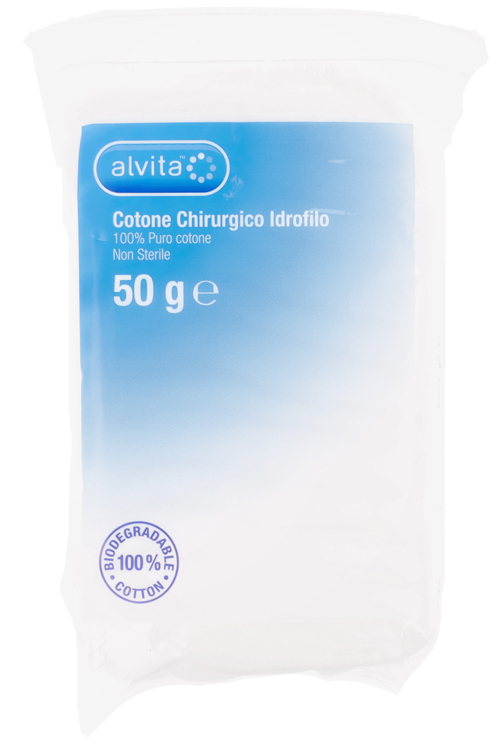 COTONE CHIRURGICO IDROFILO ALVITA 100% PURO COTONE 50 G - Magnumfarma.it