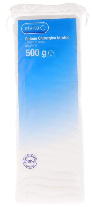 COTONE CHIRURGICO IDROFILO ALVITA 100% PURO COTONE 500 G - Magnumfarma.it