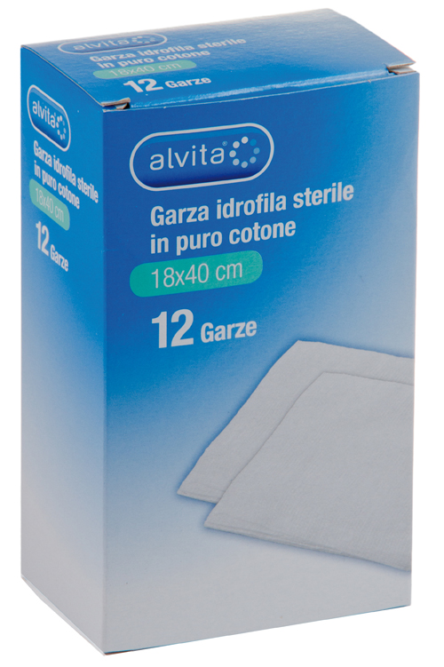 GARZA IDROFILA IN PURO COTONE ALVITA 18X40CM 12 PEZZI - Magnumfarma.it