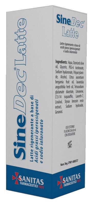EMULSIONE PROFUMATA CONTENENTE OLIO OSSIGENATO PER PREVENZIONE E MEDICAZIONE DELLE ULCERE DA DECUBITO DI GRADO I SU PELLE INTEGRA SINEDEC LATTE 60ML - Magnumfarma.it