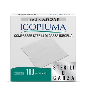 ICOPIUMA GARZA COMPRESSA IDROFILA 10X10CM 100 PEZZI - Magnumfarma.it