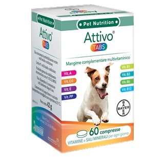ATTIVO TABS ASTUCCIO DA 60 COMPRESSE ALTAMENTE APPETIBILI - Magnumfarma.it
