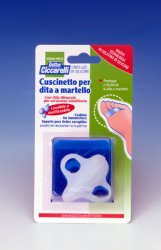 CUSCINETTO PER DITA A MARTELLO REALIZZATO IN GEL DI SILICONEBIANCO SEMITRASPARENTE SAGOMATA PER PROTEGGERE E DISTENDERE LE DITA CONTRATTE IGIENEPIEDE 2 PEZZI - Magnumfarma.it