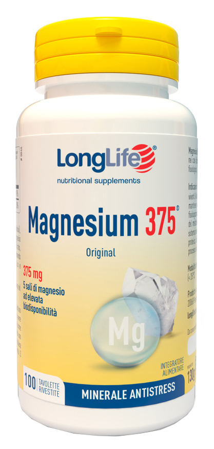LONGLIFE MAGNESIUM 375 ORIGINAL 375 MG 100 TAVOLETTE - Magnumfarma.it