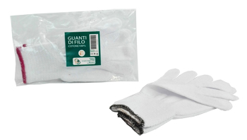 GUANTO DI FILO COTONE 100% BIANCO PER ALLERGIE DERMATOLOGICHE 7 1 PAIO - Magnumfarma.it