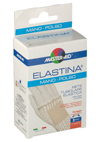 RETE TUBOLARE ELASTICA IPOALLERGENICA MASTER-AID ELASTINA MANO/POLSO 3 MT IN TENSIONE CALIBRO 3 CM - Magnumfarma.it