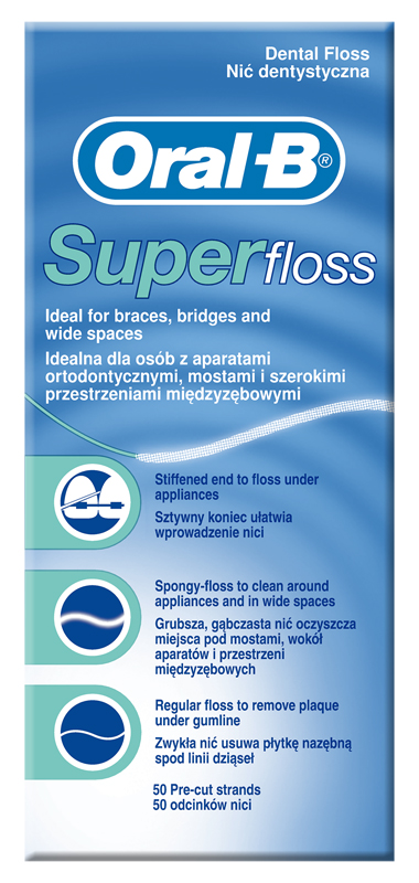 ORALB SUPERFLOSS FILO INTERDENTALE 50 FILI - Magnumfarma.it