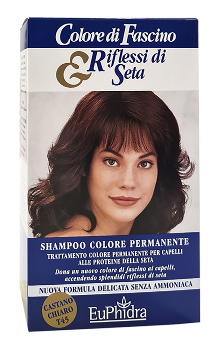 EUPHIDRA COLORE DI FASCINO & RIFLESSI DI SETA SHAMPOO COLORE PERMANENTE 45 CASTANO CHIARO 120 ML - Magnumfarma.it
