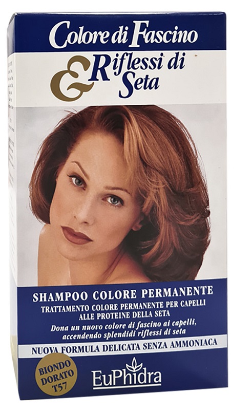 EUPHIDRA COLORE DI FASCINO & RIFLESSI DI SETA SHAMPOO COLORE PERMANENTE 57 BIONDO DORATO 120 ML - Magnumfarma.it