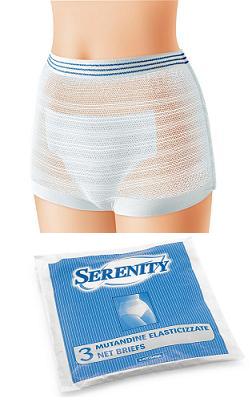 MUTANDINA ELASTICA RETTANGOLARE A RETE SERENITY M 3 PEZZI - Magnumfarma.it