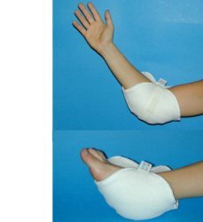 GOMITIERA/TALLONIERA IN VELLO SINTETICO PER LA PREVENZIONE DELLE PIAGHE DA DECUBITO A LIVELLO DEI GOMITI E/O DEI TALLONI NEI PAZIENTI LUNGODEGENTI. SISTEMA DI FISSAGGIO A VELCRO - Magnumfarma.it