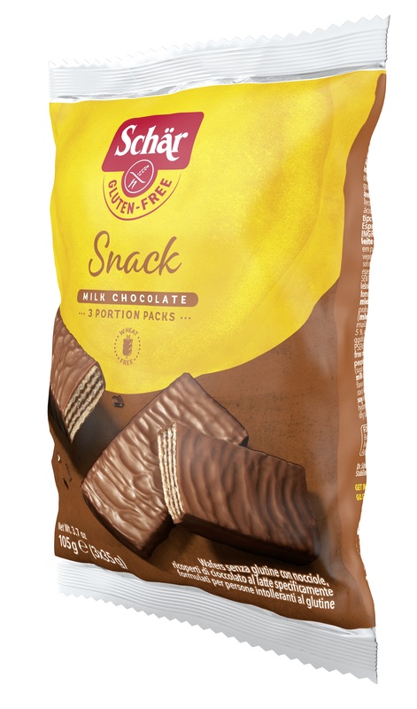 SCHAR SNACK CON CIOCCOLATO AL LATTE E NOCCIOLE 3 WAFER X 35 G - Magnumfarma.it