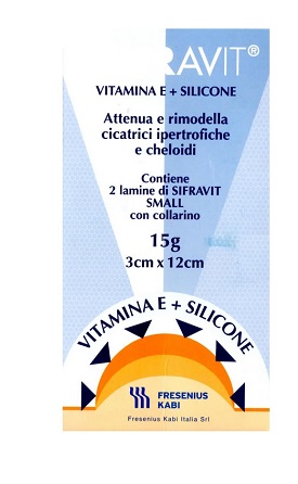 PLACCA IN SILICONE E VITAMINA E SIFRAVIT DIMENSIONI 3X12CM. INDICATA NEL TRATTAMENTO DI CHELOIDI E CICATRICI IPERTROFICHE CONSEGUENTI AD INTERVENTI C HIRURGICI, USTIONI, E FERITE - Magnumfarma.it