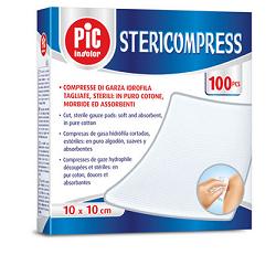 GARZA COMPRESSA IDROFILA PIC STERICOMPRESS 10X10 CM 4 BUSTE  25 PEZZI - Magnumfarma.it
