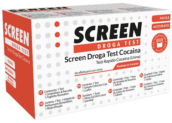 SCREEN DROGA TEST COCAINA TEST ANTIDROGA CON CONTENITORE URINA - Magnumfarma.it