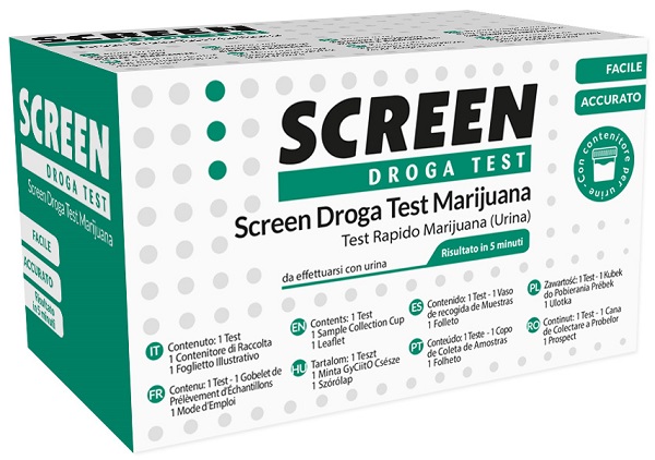 SCREEN DROGA TEST MARIJUANA TEST ANTIDROGA CON CONTENITORE URINA - Magnumfarma.it