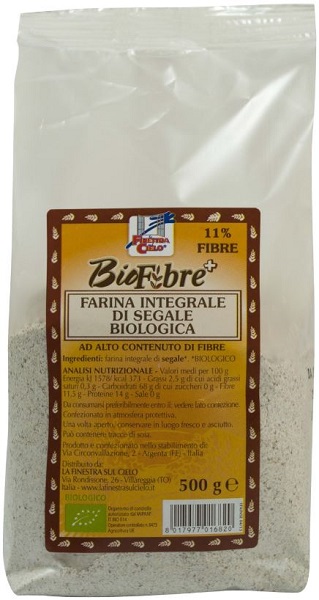 FSC BIOFIBRE+ FARINA INTEGRALE DI SEGALE BIO AD ALTO CONTENUTO DI FIBRA 500 G - Magnumfarma.it