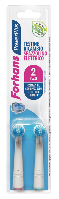 FORHANS POWER PLUS TESTINA 2 PEZZI RICAMBIO - Magnumfarma.it