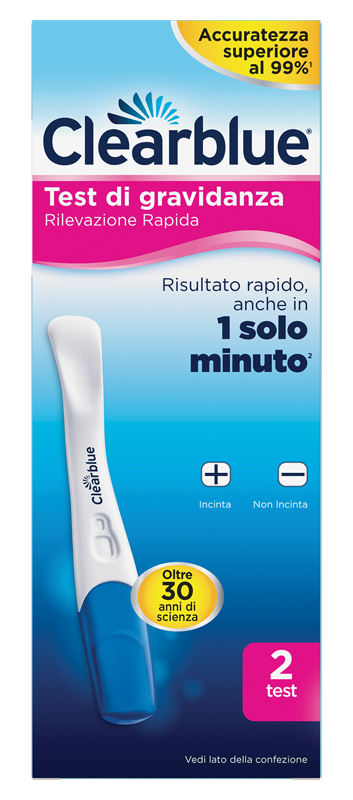 TEST DI GRAVIDANZA CLEARBLUE RILEVAZIONE RAPIDA 2 PEZZI - Magnumfarma.it
