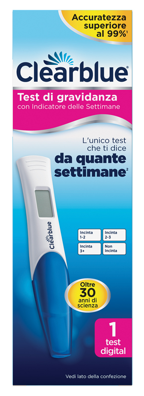 TEST DI GRAVIDANZA CLEARBLUE CON INDICATORE DELLE SETTIMANE 1 PEZZO - Magnumfarma.it