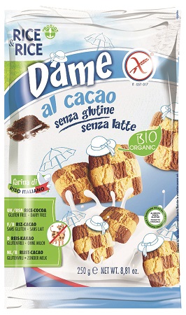 RICE&RICE DAME DI RISO CON CACAO SENZA LATTE 250 G - Magnumfarma.it