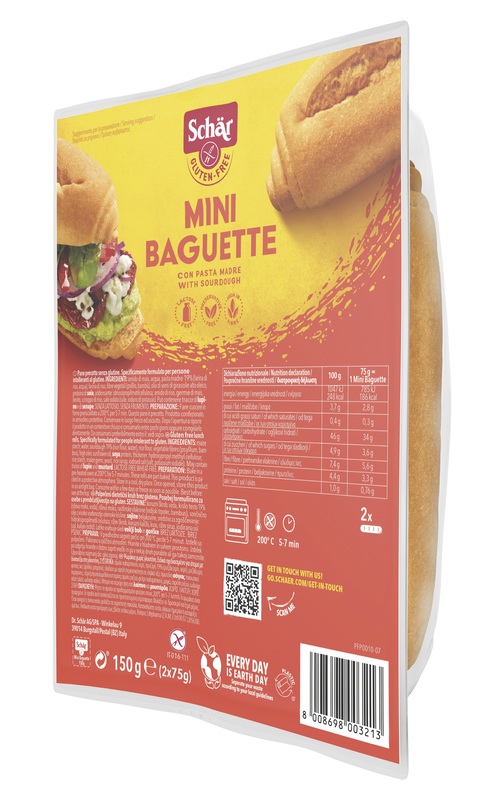 SCHAR MINI BAGUETTE SENZA LATTOSIO 2 X 75 G - Magnumfarma.it
