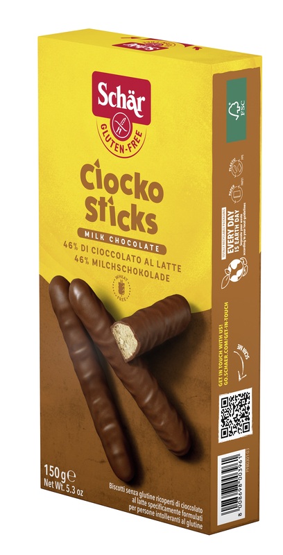 SCHAR CIOCKO STICK RICOPERTI DI CIOCCOLATO AL LATTE 150 G - Magnumfarma.it